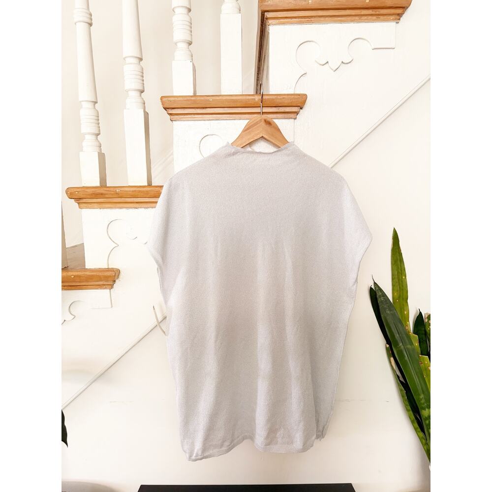 Pilcro White Mock Neck Cap Sleeve Top - Picture 7 of 7